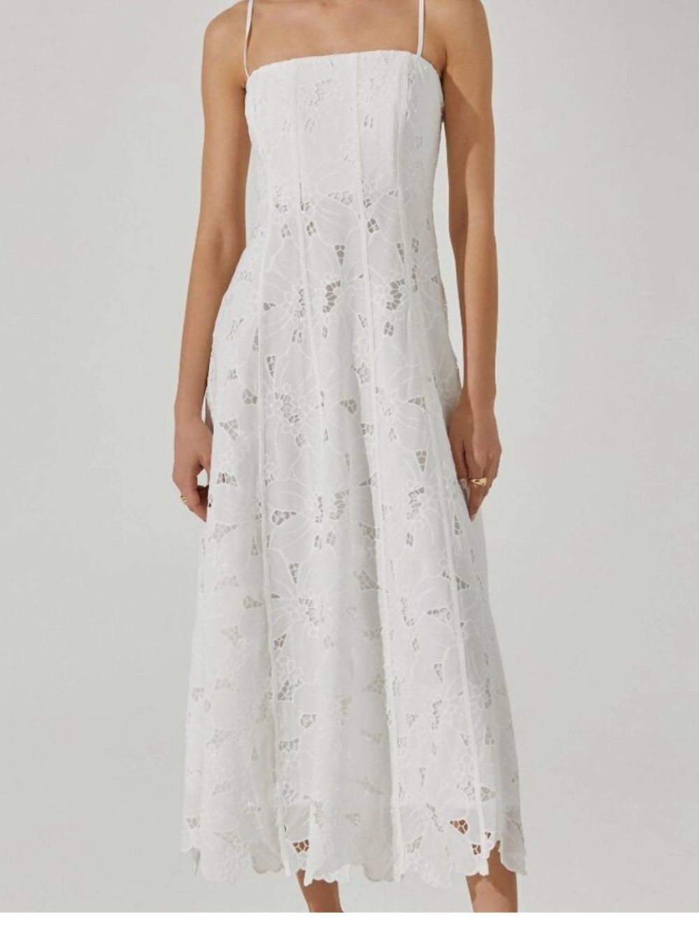 ASTR eyelet white dress